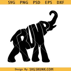 Elephant Trump svg, Elephant Donald Trump 2024 SVG, Pro Trump Republican Elephant SVG