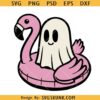 Ghost On a Pool Floaty Svg Png, Beach Ghost SVG, Ghost on pool SVG