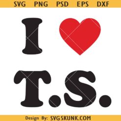 I heart Taylor Swift svg, I heart TS svg, I love T svg, Era Tour svg