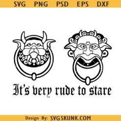 It's Very Rude to Stare Svg Labyrinth Door Knocker Svg