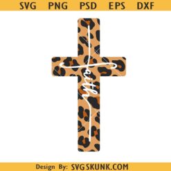 Leopard print faith cross SVG, Christian shirt svg, faith cross svg