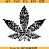 Mandala weed svg, weed zentangle svg, weed mandala svg