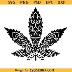Mandala weed svg, weed zentangle svg, weed mandala svg