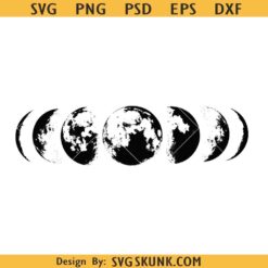 Moon Phases SVG, moon cycle svg png, Moon Phases Clipart