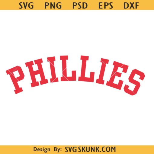 Phillies varsity font SVG, Phillies Jersey font SVG, Philadelphia Phillies svg