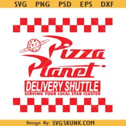 Pizza Planet Delivery shuttle svg, Serving Your Local Star Cluster SVG