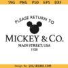 Please return to Mickey and Company SVG, Disney Mickey mouse svg