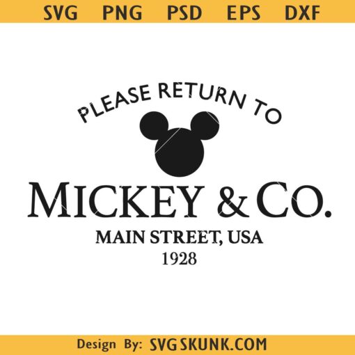 Please return to Mickey and Company SVG, Disney Mickey mouse svg