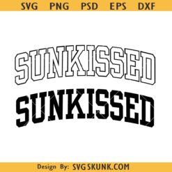 Sunkissed Varsity font SVG, sun kissed svg, Sunkissed jersey font SVG