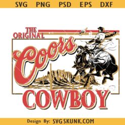 The original Coors Cowboy SVG, retro western svg, Cowboy Rodeo svg