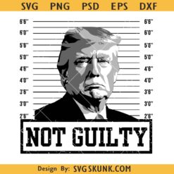 Trump Not Guilty Svg, Trump Mugshot svg, Pro America Svg, Trump 2024 svg