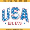 USA Est 1776 svg, Fourth of July svg, Independence USA svg