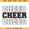 Cheer stacked svg, Cheerleading SVG, cheer team svg, cheerleader girl svg, cheer mom svg