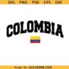 Colombia love SVG, Colombia soccer SVG, Colombia svg, Colombia groovy svg