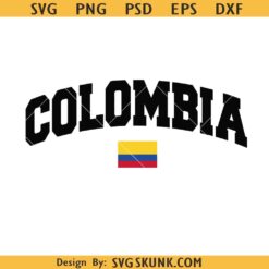 Colombia love SVG, Colombia soccer SVG, Colombia svg, Colombia groovy svg