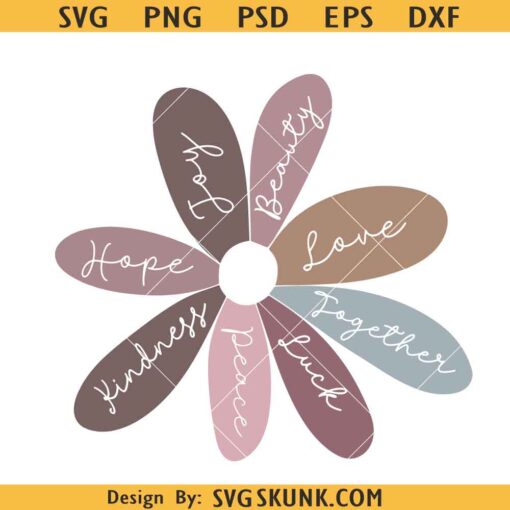 Daisy flower affirmation svg, Affirmation Svg, Boho Svg designs, Inspirational SVG Design