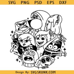 Inside Out 2 characters svg, Disney Pixar svg, Inside Out Emotions SVG