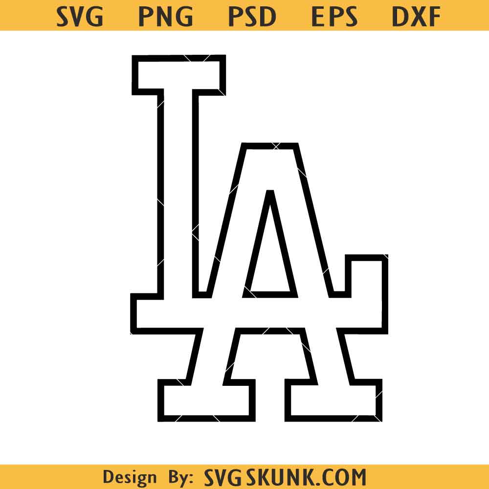 Los Angeles LA logo svg, LA Dodgers svg, LA baseball svg