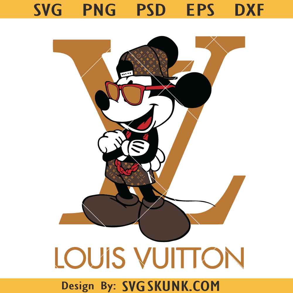 Louis Vuitton Mickey Mouse svg, LV Brand Logo Svg