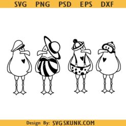 Seagulls SVG plotter file, Seagulls SVG, maritime sea nautic captain north German moin ahoy