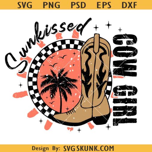 Sunkissed Cowgirl Svg, Cowgirl summer svg, Western Summer Svg