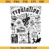 Swiftie Tracklist reputation svg, Taylor Swift album svg, Swiftie Eras Tour svg