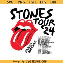 The Rolling Stones Tour SVG, Stones Tour 2024 SVG, tongue out svg