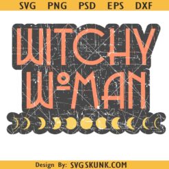 Witchy woman retro vintage SVG, mystical shirt svg, Halloween witch svg