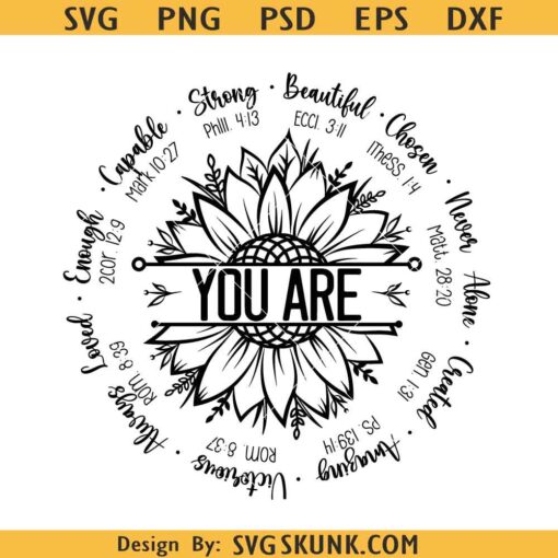You are affirmative Bible verses svg, You Are Inspirational svg, Bible Verse Svg