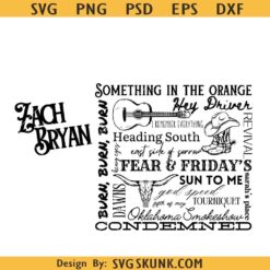 Zach Bryan SVG, Zach Bryan Country Music svg, Zach Bryan Highway Boys SVG