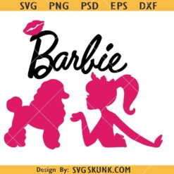 Barbie Kiss SVG, Movie Barbie Kiss SVG, Barbie Clipart SVG, Barbie PNG, Princess SVG