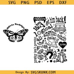 Guts Olivia Tracklist SVG, GUTS Tracklist SVG, Album Trackless Poster GUTS By Olivia Rodrigo SVG, Olivia Rodrigo Singer SVG