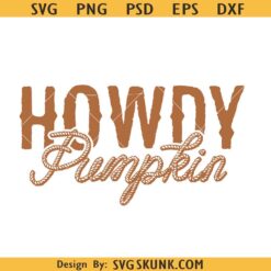 Howdy Pumpkin SVG, Western Halloween SVG, country fall svg, southern Halloween svg