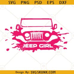 Jeep girl mud splash SVG, Pink Jeep girl SVG, Offroad SVG, Jeep Pet Mountain Mud Svg, Jeep Girl Shirt SVG   