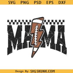 Lightning Football Mom svg, Football Lightning Bolt Svg, American Football Mom Svg, Football T- Shirt SVG