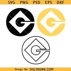 Minions Gru Logo SVG, Minion Gru Svg, Minion Logo Svg, The Rise of Gru Svg, Despicable Me SVG, Gru minion symbol SVG
