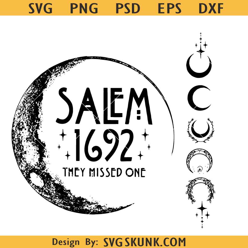 Salem 1692 They Missed One SVG, Salem witch, Salem Halloween svg