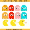Ghosts from Pac Man Video Game svg, Pac Man and Ghosts Inky Blinky Pinky and Clyde SVG