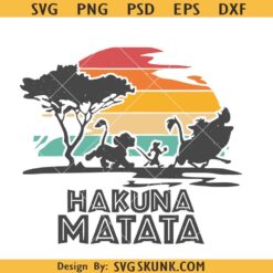 Vintage Hakuna matata SVG, Lion king svg, Hakuna matata SVG, Retro Hakuna Matata Disney SVG
