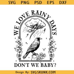 We Love Rainy Days Don't We baby SVG, Ravenhood Trilogy SVG, This Book Broke Me svg