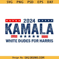 White Dudes For Kamala Harris svg, Kamala Harris 2024 SVG, USA Elections 2024 svg
