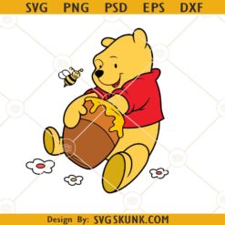 Winnie the Pooh eating honey SVG, Winnie and friends SVG, winnie the pooh svg, Pooh svg, Winnie Clipart SVG
