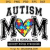 Austism mom like a normal mom except much stronger SVG, Autism Mom Svg, Autism Mama Svg