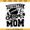 Football and cheer mom coquette svg, cheer mom of both svg, cheer mama svg