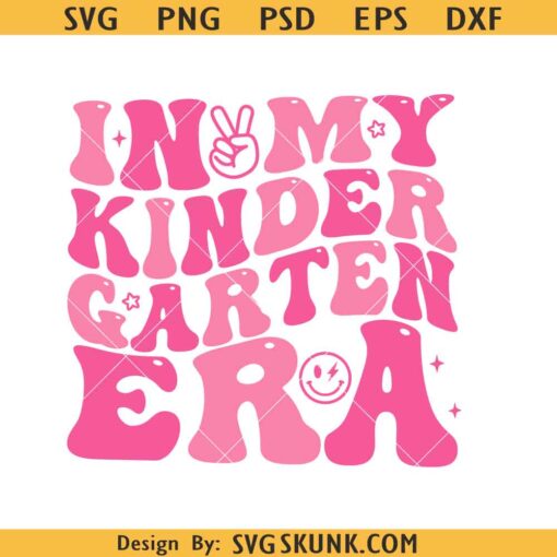 In My Kindergarten Era Groovy Svg, kindergarten teacher svg, back to school svg