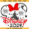 Minnie Mouse Disney Castle 2024 SVG, Family Vacation 2024, Mickey Minnie Head SVG       