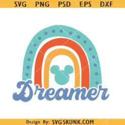 Rainbow Dreamer Mickey SVG, Rainbow Mickey Head Svg, LGBTQ Mickey Mouse Svg, Mickey Head Svg