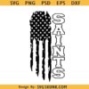 Saints Football Flag SVG, New Orleans Saints American Flag SVG PNG, Saints Football SVG