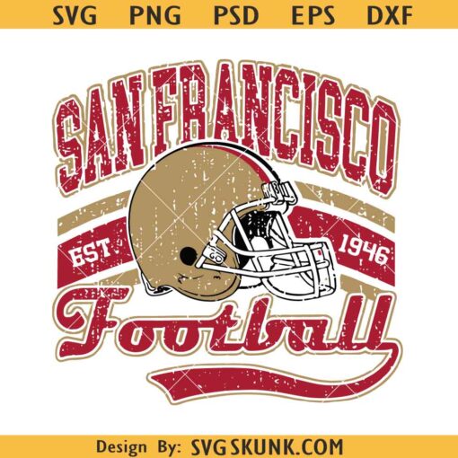 San Francisco Football Helmet SVG, Francisco 49ers logo png, NFL football team svg