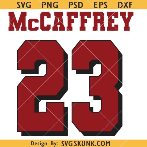 Christian McCaffrey San Francisco Jersey SVG, San Francisco Svg, an Francisco 49ers Football SVG     